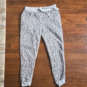 Bloom + Pop Gray Leopard Print Joggers